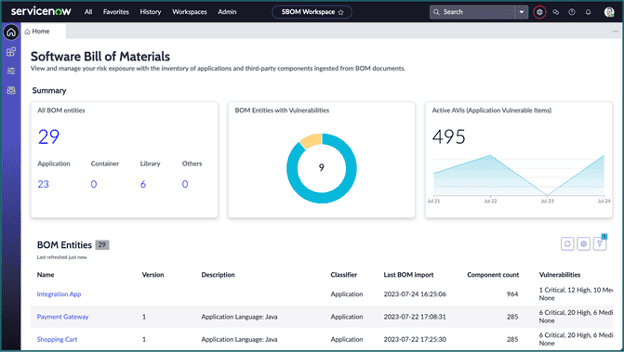 Gerenciamento de lista de materiais de software